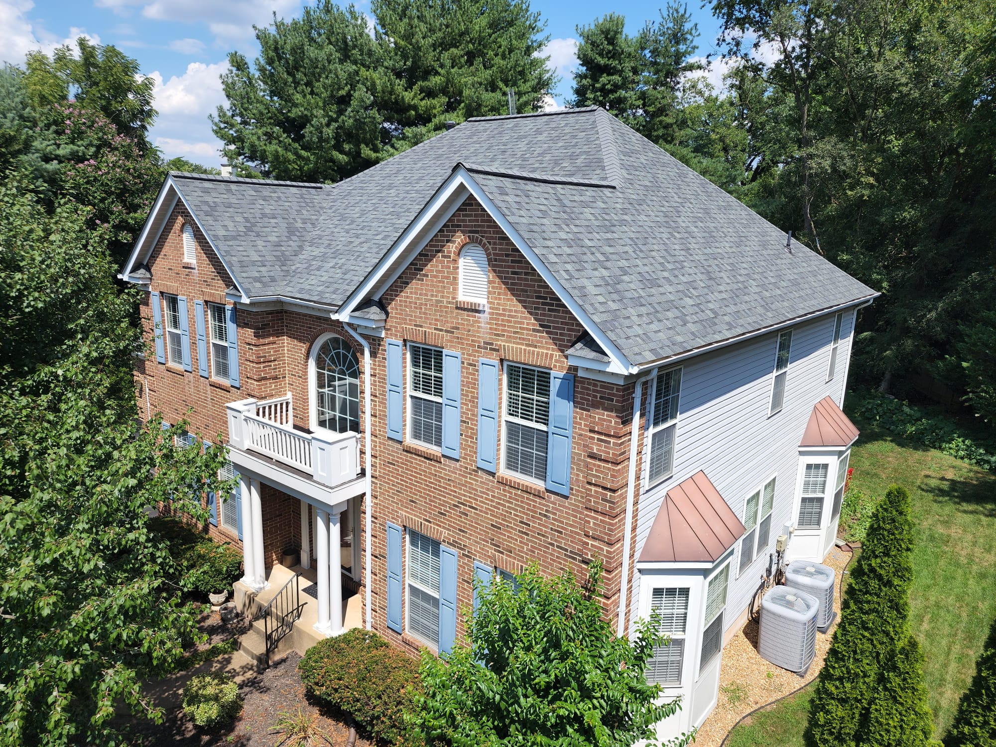 Brick colonial home – side view
